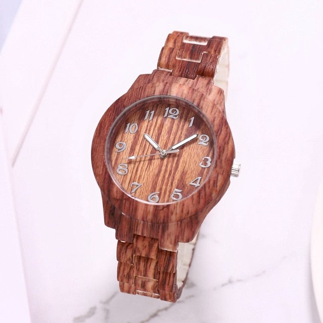 Top Luxury Bamboo Wooden Design Watch For women