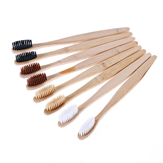 Rainbow Whitening Soft Bristle Bamboo Toothbrush