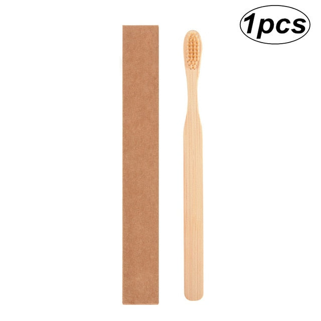 Rainbow Whitening Soft Bristle Bamboo Toothbrush