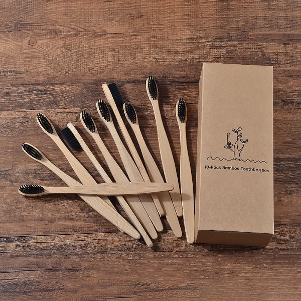 Eco Friendly wooden Tooth Brush with Soft bristle Tip