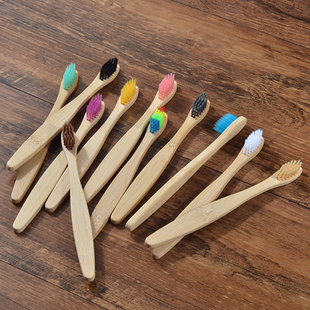 Eco Friendly wooden Tooth Brush with Soft bristle Tip