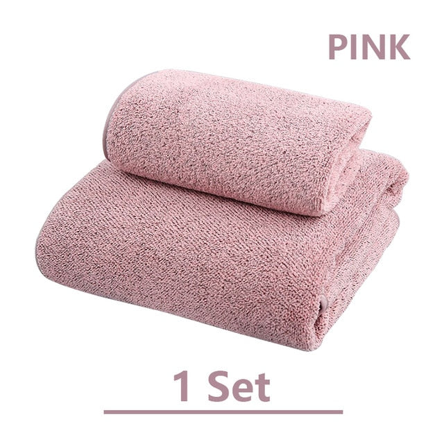 Adult Soft Absorbent Microfiber Fabric Towel Sets