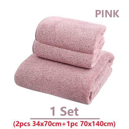 Adult Soft Absorbent Microfiber Fabric Towel Sets