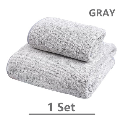 Adult Soft Absorbent Microfiber Fabric Towel Sets