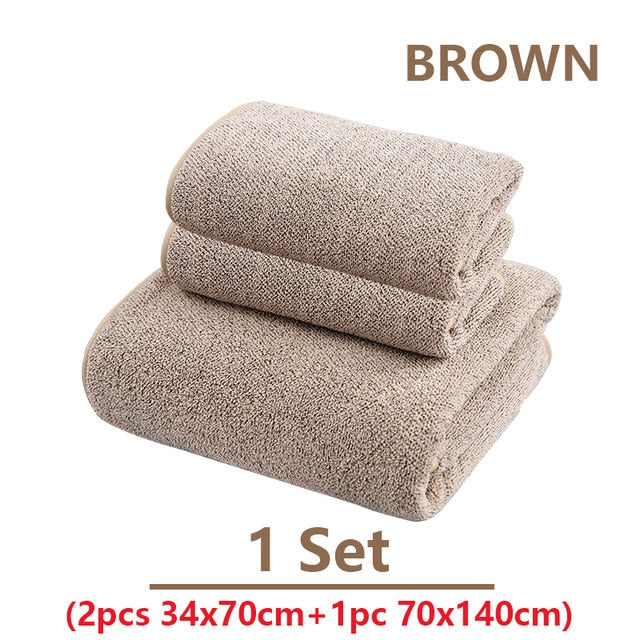 Adult Soft Absorbent Microfiber Fabric Towel Sets